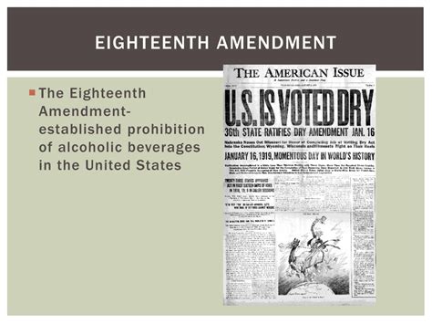 Ppt Prohibition In The United States Powerpoint Presentation Free