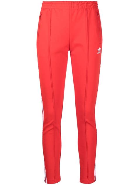 Adidas Originals Primeblue Sst Track Pants In Red Modesens