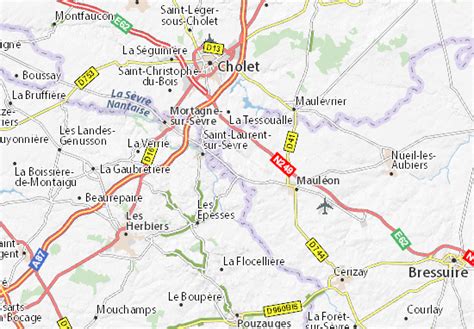 Michelin Landkarte La Chapelle Largeau Stadtplan La Chapelle Largeau