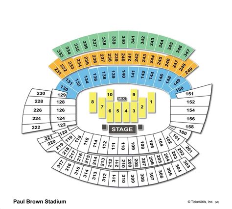 Cincinnati Bengals Paul Brown Stadium Seating Chart Elcho Table