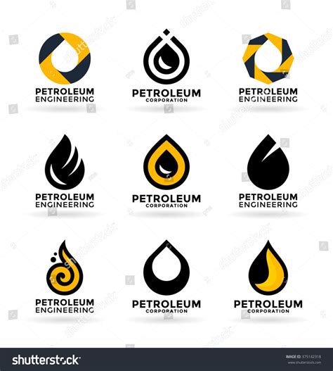 Set Of Petroleum Industry Symbols And Logo Design Elements 3 Ad
