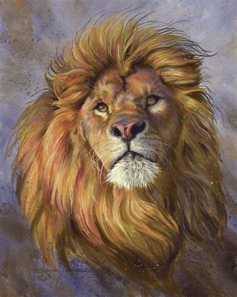 African Lion Art Print By Lucie Bilodeau Lion Painting Lion Art