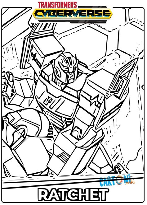 Transformers Cyberverse Disegno Ratchet Da Colorare E Stampare Per My