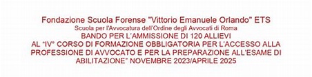 Bando 2023 - Scuola Forense "Vittorio Emanuele Orlando" - Ordine degli ...