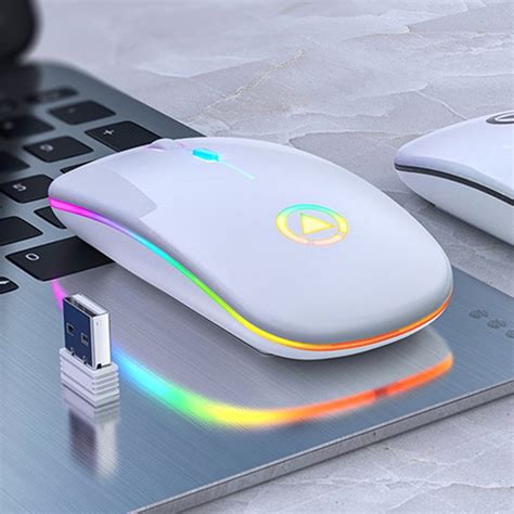 Wireless Gaming Mouse Rechargeable Usb Mouse With 7 Changeable Led