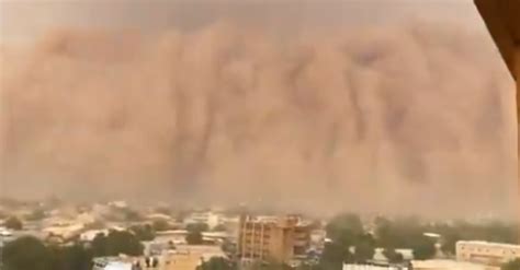 Wall Like Dust Storm Engulfs West African Country Turns The Sky Red