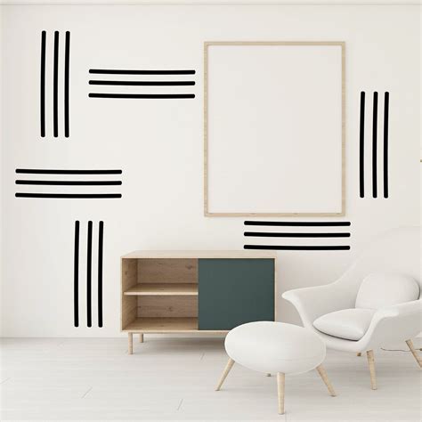 Line Wall Decals Abstract Wall Stickers Boho Nursery Decor Etsy