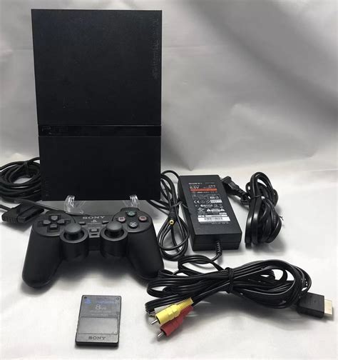 Sony Playstation 2 Ps2 Slim Scph 79001 Video Game Console System Bundle