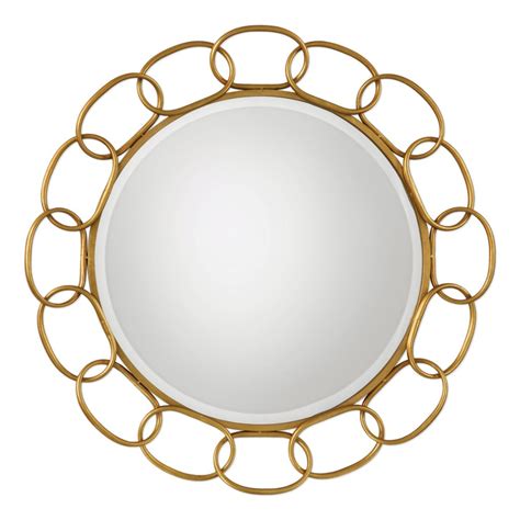 2023 Latest Round Metal Luxe Gold Wall Mirrors
