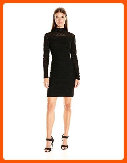 Shoshanna Womens Daria Dress Geo Stretch Lace Black 6 All About