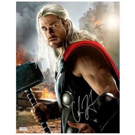 Chris Hemsworth Autographed Avengers Age Of Ultron Thor X Photo