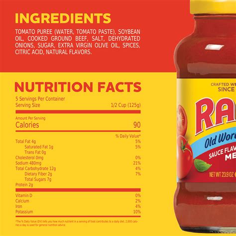 Ragu Old World Style Sauce Flavored With Meat Made With Olive Oil 24