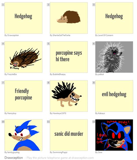 Hedgehog Drawception