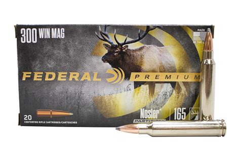 Federal 300 Win Mag 165 Gr Nosler Partition Premium 20box For Sale