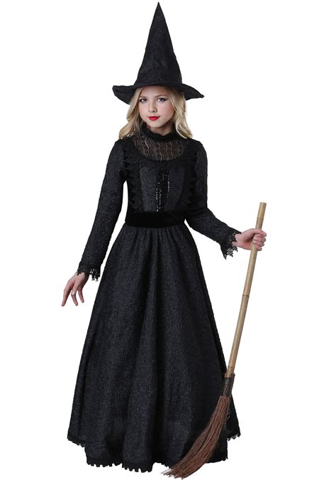 Deluxe Dark Witch Costume For Girls