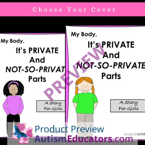 My Body Its Private And Not So Private Parts Social Story Skill