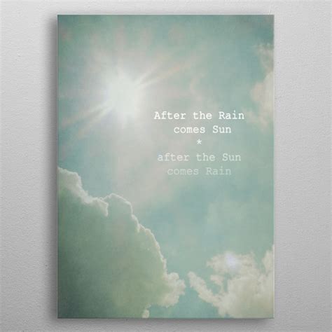 After The Rain Text Art Poster Print Metal Posters