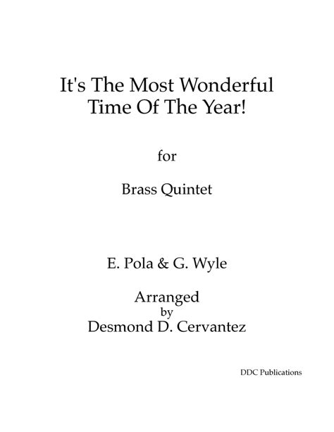 Its The Most Wonderful Time Of The Year Arr Desmond D Cervantez