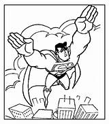 Coloring Justice League Superman Library Clipart sketch template