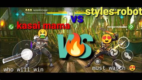 Shadow Fight 4 Arena Gameplay Kasai Mama Vs Styles Robot Redfer Vs