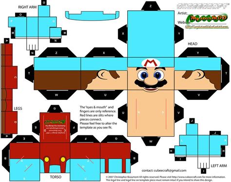 Ice Mario Cubeecraft Accesorios Para El Fotomatón Juguetes De Papel