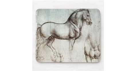 Da Vinci Study Of A Horse Pencil Drawing Sketch Mouse Pad