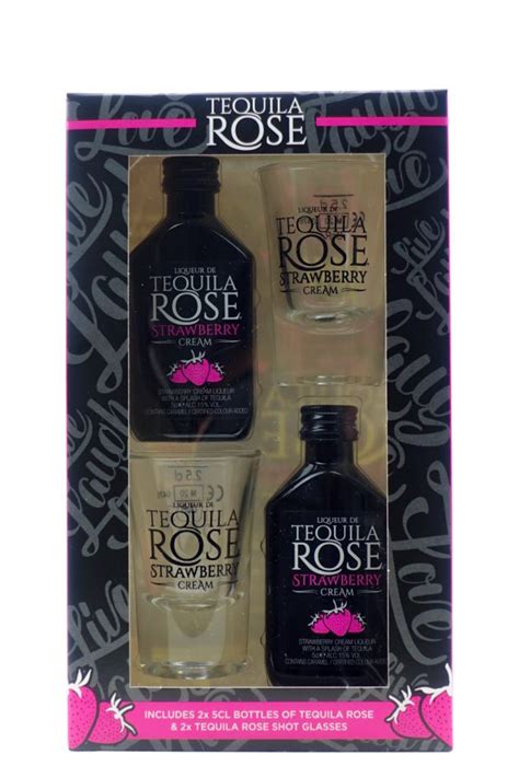 Tequila Rose Strawberry Cream Liqueur T Set With 2 Glasses 5cl Vip