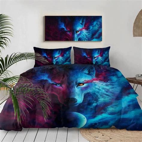 Where Light And Dark Meet Wolf By Jojoesart Bedding Set Bedding Set