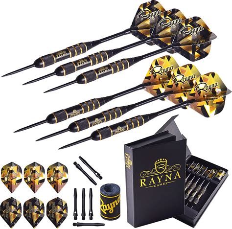 Professional Steel Tip Darts Set With Glft Accessories Case Throwing