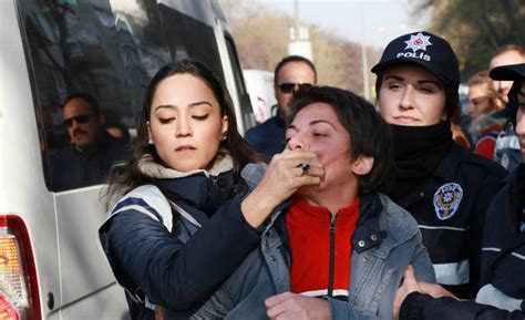 Turkish Police Women F F Hand Over Mouth Heaven