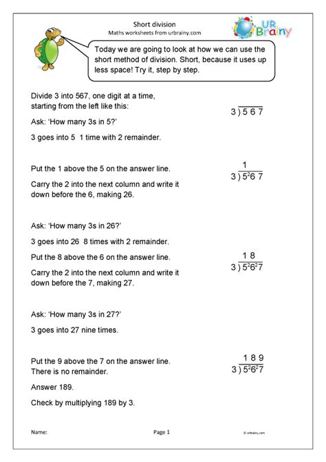 short division division in year 4 age 8 9 by urbrainycom