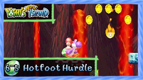 Yoshi S New Island World Hotfoot Hurdle All Red Coins Flowers