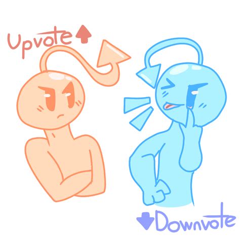 I Drew Upvotes And Downvotes As Cute Characters I Didnt