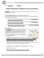 But you humans do not. Student Exploration- Equilibrium and Concentration (ANSWER ...