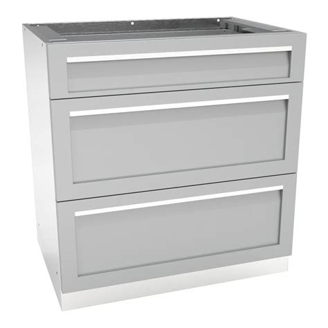 4 Life Outdoor Stainless Steel 3 Drawer 32x35x225 In Outdoor Kitchen