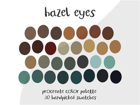 Color Palette For Procreate Hazel Eyes Supernicestuff