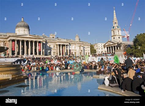 Stop Climate Change Chaos protesters Trafalgar Square London 2006 Stock