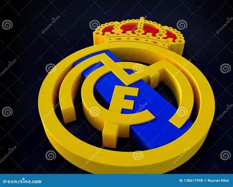 Real Madrid Football Club Logo 3d Perspective Editorial Stock Photo