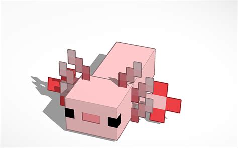 3d Design Minecraft Axolotl Tinkercad