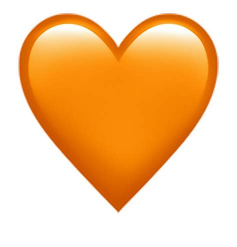 Orange Heart Emoji Orange Heart Emoji Emoticon Clip Art Library