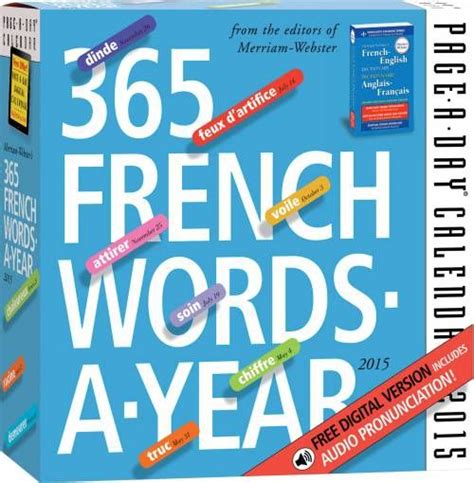 365 French Words A Year Calendar Page A Day French Words How To