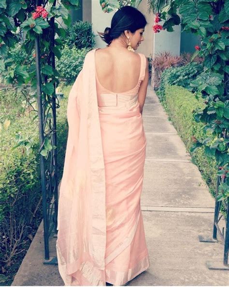 Deep Neck Saree Elegant Saree Saree Dress