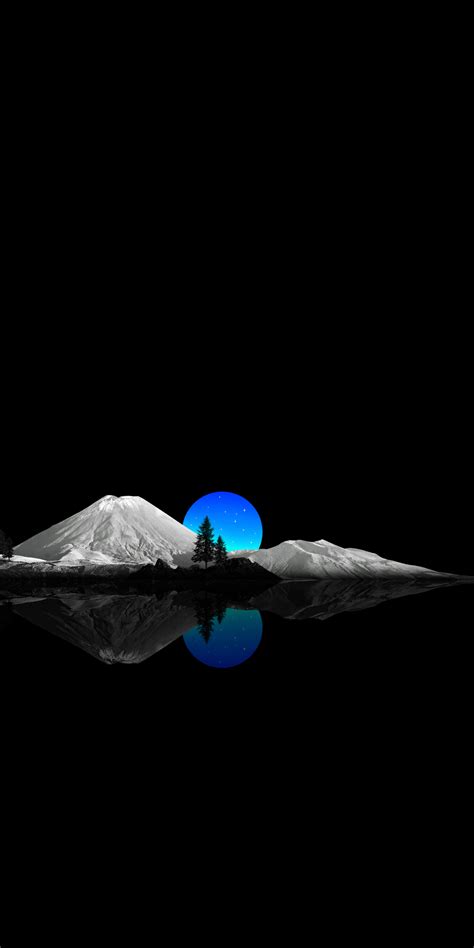 1080x2160 Mountains And Blue Sunset Oled 4k One Plus 5thonor 7xhonor
