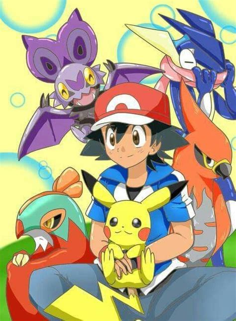 Ash Ketchum And Pikachu With Their Kalos Pokémon Team ♡ I Give Good