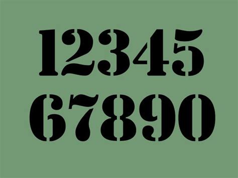 Prison Font Stencil 4 Inch Chunky Bold Numbers Set By Artisticstencils