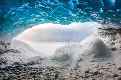 Inside Ice Cave In Vatnajokull Iceland Stock Photo Image Of Fresh