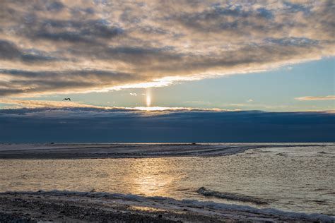 Wallpaper Sunlight Sunset Sea Shore Sand Sky Snow Winter