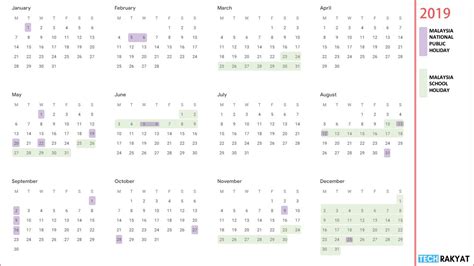 Impressive Malaysian School Holiday Calendar Template 2020 School