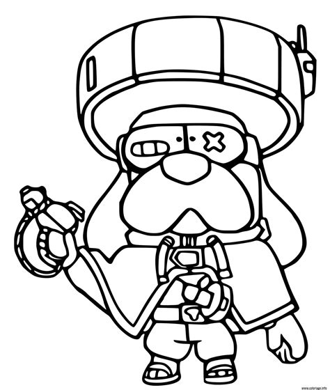 Coloriage Brawl Stars Force Starr Medor Ronin Jecolorie