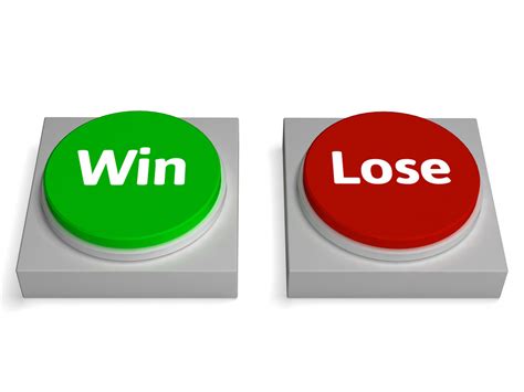 Win Lose Buttons Show Winning Or Losing Royalty Free Stock